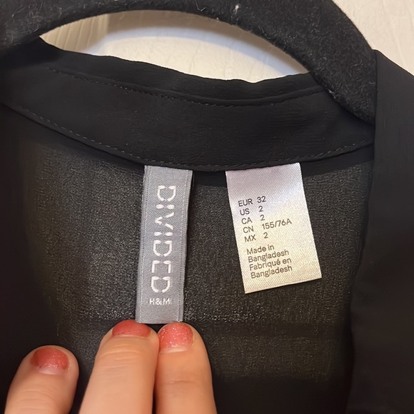 H&M Divided sheer tunic top - Picture 2 of 4